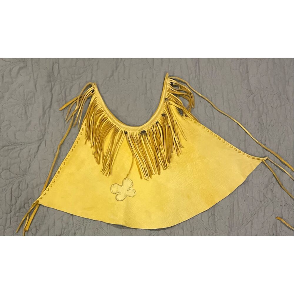 Vintage 1970’s Leather Suede Cow Hide Native American Style Halter